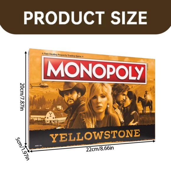 NEW Yellowstone Monopoly Board Game - Based on Emmy Award Winning Western Series - Picture 11 of 12